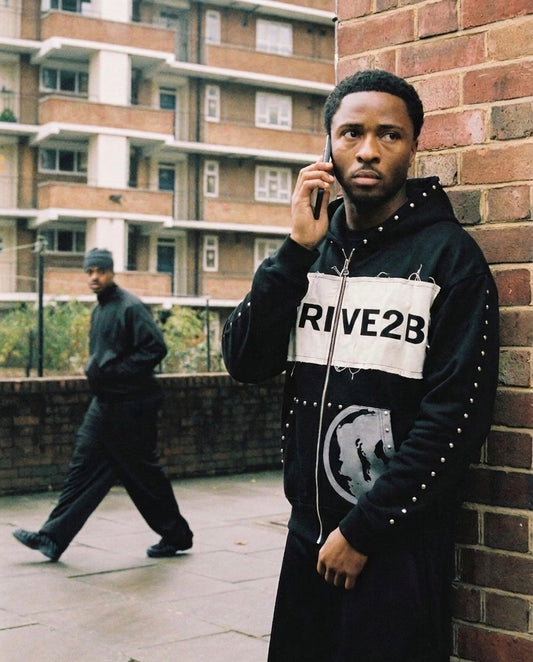Distressed Full-Zip Hoodie
